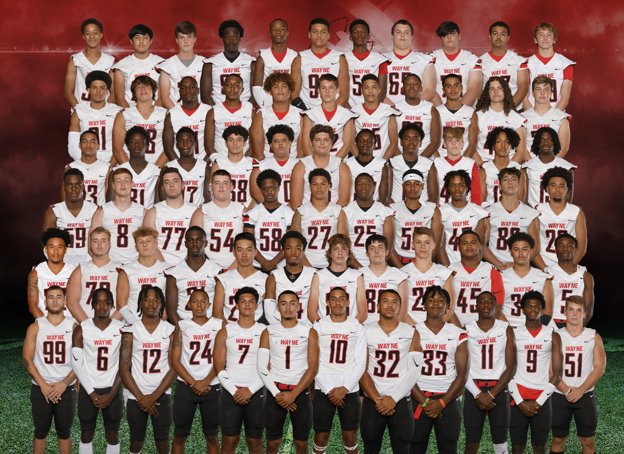 2020 Wayne Warriors Football Team Picture